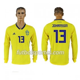 Camisetas Suecia Johansson 13 Primera Equipacion Mundial 2018 Manga Larga
